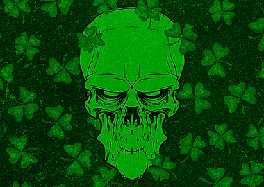 St Patricks Day Skull
