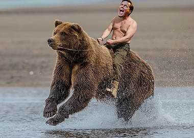 Dieter reitet Kampfbaer