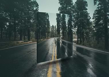 street mirror reflection