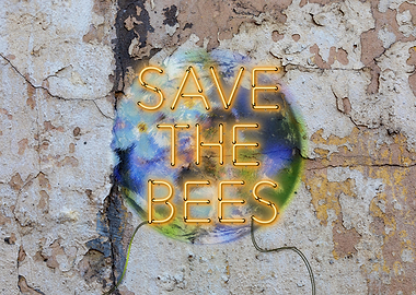 Save the Bees Neon