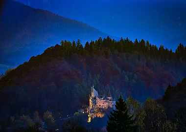 Bran castle in the evening