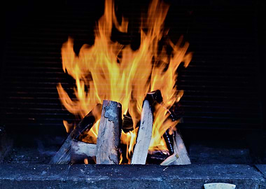 Fire in the stove