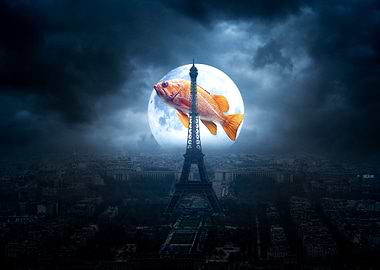 fisn and eiffle tower