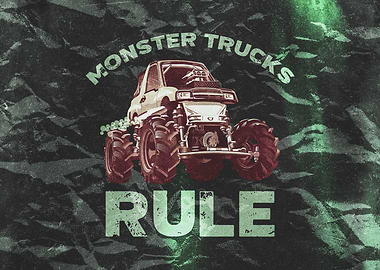 Monster Trucks Rule Retro