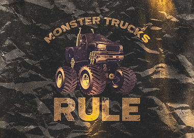 Monster Trucks Rule Retro
