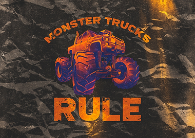 Monster Trucks Rule Retro