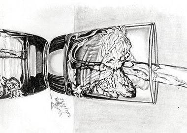 Vaso de agua grafito