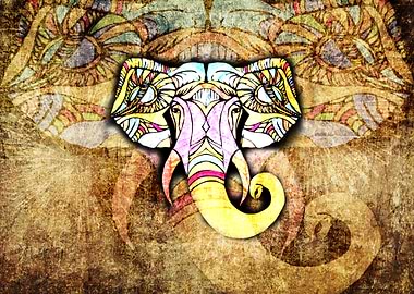 Surreal elephant Ganesha