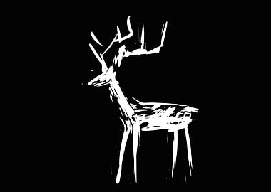 Black and White Deer