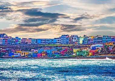 Colorful Village on Coast