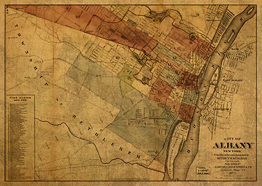 Albany New York Map 1877