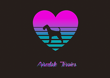 Airedale Terrier Vaporwave