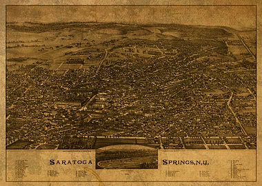 Saratoga Springs Map 1888