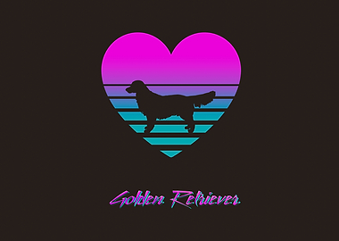 Golden Retriever Vaporwave