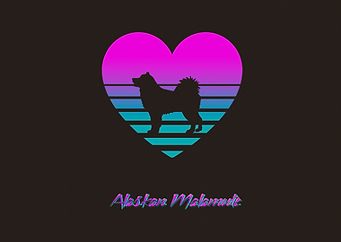Alaskan Malamute Vaporwave