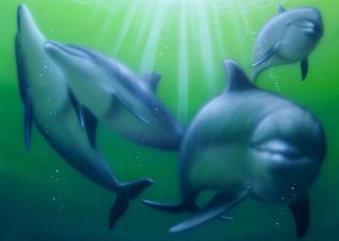 Bathed in shades of green