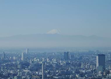 Mount Fuji over Tokyo