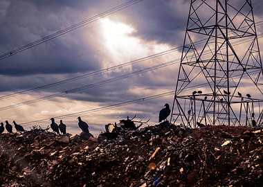 Vultures in the depot