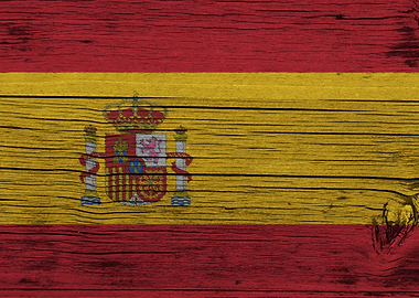 Wooden Spanish Flag