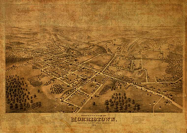 Morristown NJ Map 1876