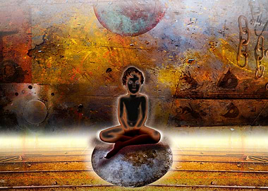 She listens music machines