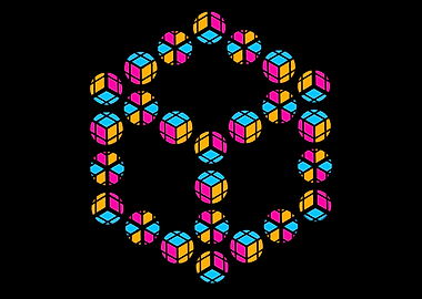 Cube Framed by Bubbles