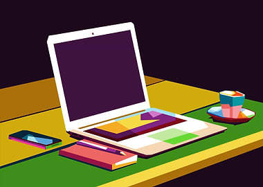 computer flat design Buka