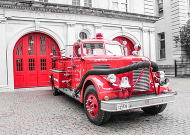 Fire Engine House & Truck