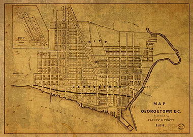Map of Georgetown DC 1874