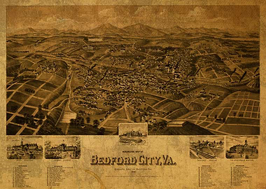 Bedford Virginia Map 1891