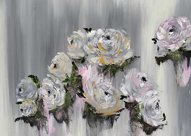 Modern White Roses