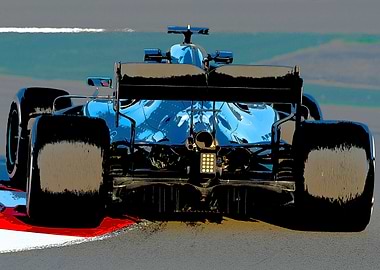 Race car from behind