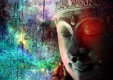 Mindful grungy Buddha