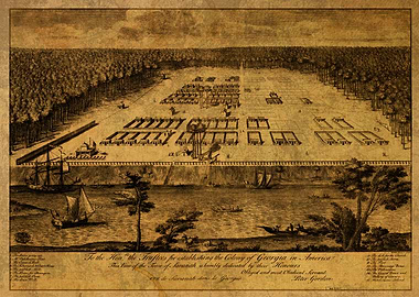 Savannah Georgia Map 1734
