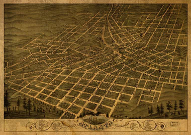 Atlanta Georgia Map 1871