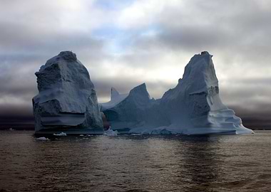 Iceberg on a cloudy day