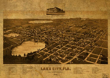 Lake City Florida Map 1885
