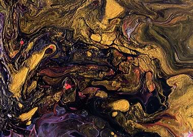 Golden cave Abstraction