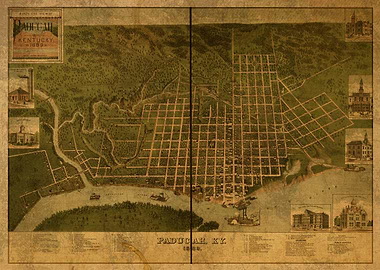 Paducah Kentucky Map 1889