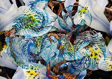 light blue shapes movement