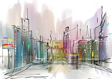 Watercolor City