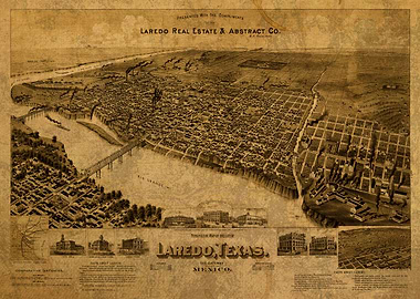 Laredo Texas City Map 1892