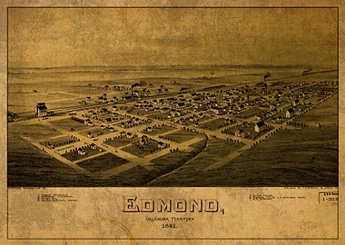 Edmond Oklahoma Map 1891