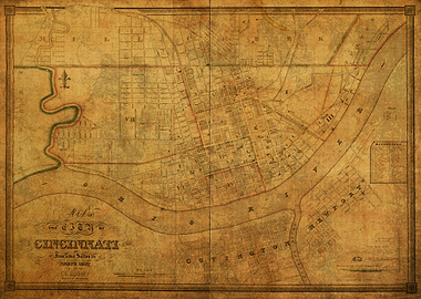 Cincinnati Ohio Map 1838