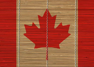 Bamboo Canadian Flag