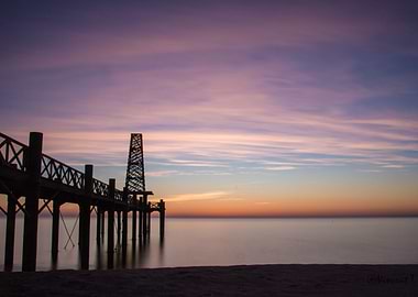 wooden deck towards sea