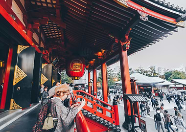 Tourists wearing kimonos