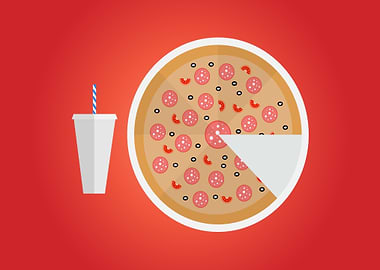 Pizza and soda