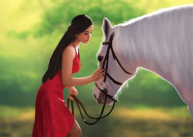Girl with horse