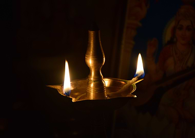 Indian traditional oil lam
